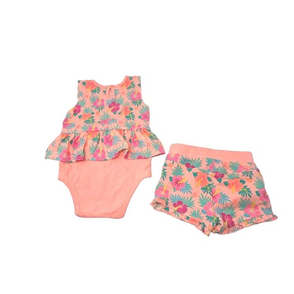 Baby Girl's Outfits - Peach Floral, Red‎ & White Check, Turquoise & White -24 M - Picture 7 of 8